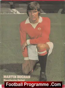 Manchester United Martin Buchan Autograph Signed Picture Man Utd