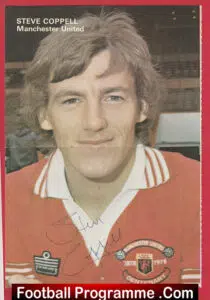 Manchester United Steve Coppell Autograph Signed Picture Man United