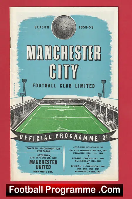 Manchester City v Manchester United 1958 - City v Utd - Image 2