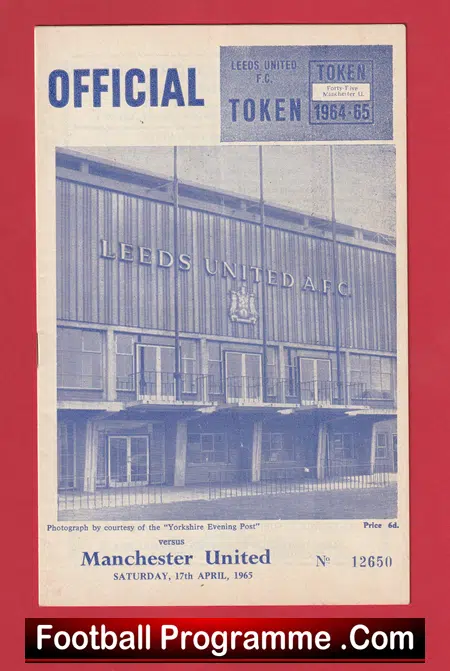 Leeds United v Manchester United 1965 - Man Utd - Image 2