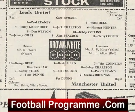 Leeds United v Manchester United 1965 - Man Utd - Image 3