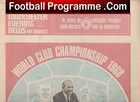Manchester United Wolrd Club Championship 1968 - Evening Newspaper Supplement - Image 2