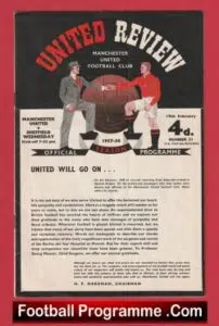 Manchester United v Sheffield Wednesday 1958 – FA Cup 1st Match
