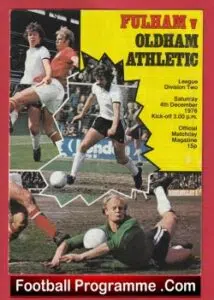 Fulham v Oldham Athletic 1976 –  George Best + Moore + Mars7