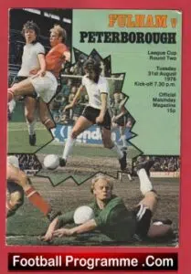 Fulham v Peterborough United 1976 – Inc Bobby Moore