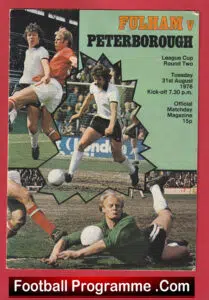 Fulham v Peterborough United 1976 – Inc Bobby Moore