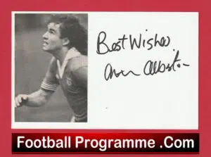 Manchester United Arthur Albiston Autographed Signed Postcard