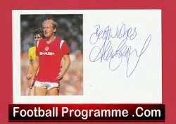 Manchester United Alan Brazil Autographed Signed Postcard