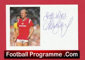 Manchester United Alan Brazil Autographed Signed Postcard
