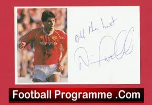 Manchester United Neil Webb Autographed Signed Postcard