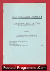 Colchester United Falcons v Luton Town Reserves 1993 – Womens