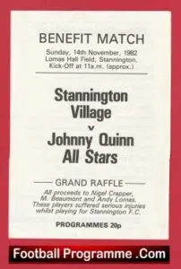 Stannington Village v Johnny Quinn All Stars 1982