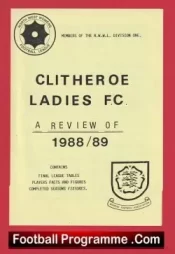 Clitheroe Ladies Review Of 1988 – 1989 – Womens Football