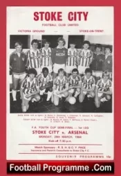 Stoke City v Arsenal 1984 – FA Youth Cup Semi Final 1st Leg