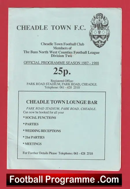 Cheadle Town v Stockport County 1987 - 1980s - Image 2