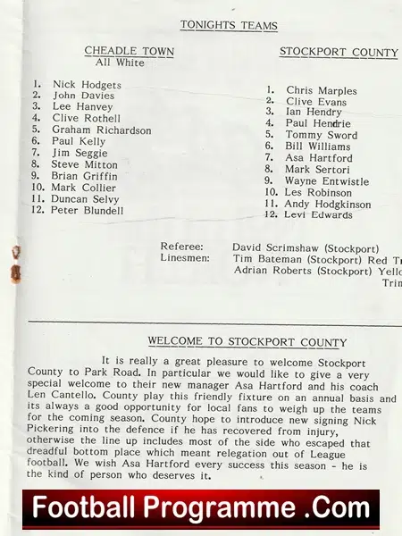 Cheadle Town v Stockport County 1987 - 1980s - Image 3