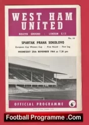 West Ham United v Spartak Praha Sokolovo 1964 – ECWC