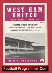 West Ham United v Spartak Praha Sokolovo 1964 – ECWC
