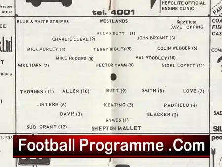 Westlands Sports v Shepton Mallet 1968 - Charity Cup Final - Image 3