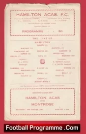 Hamilton Academicals v Montrose 1961