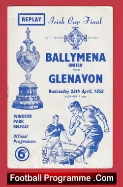 Glenavon v Ballymena United 1959 - Irish Cup Final Belfast