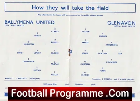 Glenavon v Ballymena United 1959 - Irish Cup Final Belfast - Image 3