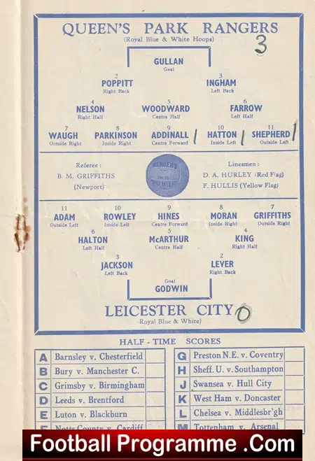 Queens Park Rangers v Leicester City 1950 - 1950s - Image 3