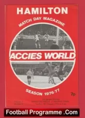 Hamilton Academical v Halifax Town 1976 – Pre Season Friendly