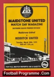 Maidstone United v Redditch United 1979