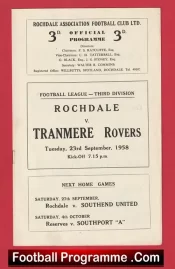 Rochdale v Tranmere Rovers 1958 – 1950s