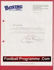 Boxing News Muhammad Ali v Joe Frazier Competion win Letter 1971