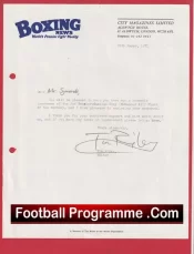 Boxing News Muhammad Ali v Joe Frazier Competion win Letter 1971