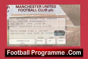 Manchester United v QPR 1995 – Football Ticket