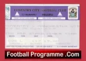 Coventry City v Manchester United 1997 – Match Ticket