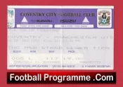 Coventry City v Manchester United 1997 – Match Ticket