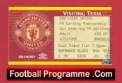 Manchester United v Leeds United 1999 – Match Ticket