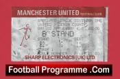 Manchester United v Derby County 1988 – Match Ticket