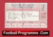 Manchester United v Brighton 1992 – Leaguer Cup Ticket
