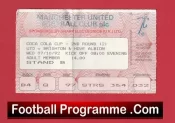 Manchester United v Brighton 1992 – Leaguer Cup Ticket