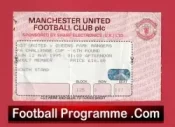 Manchester United v QPR 1995 – Match Ticket