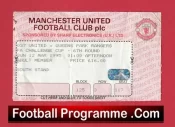 Manchester United v QPR 1995 – Match Ticket