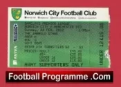Norwich City v Manchester United 2012 – Football Ticket