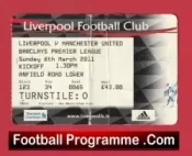 Liverpool v Manchester United 2011 – Football Ticket