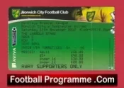 Norwich City v Manchester United 2012 – Match Ticket