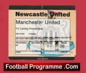 Newcastle United v Manchester United 2000 – Match Ticket
