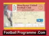 Manchester United v West Ham United 1997 – Football Ticket
