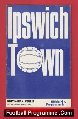  Ipswich Town v Crystal Palace 1969 Football Programme .COM Football Programmes Memorabilia