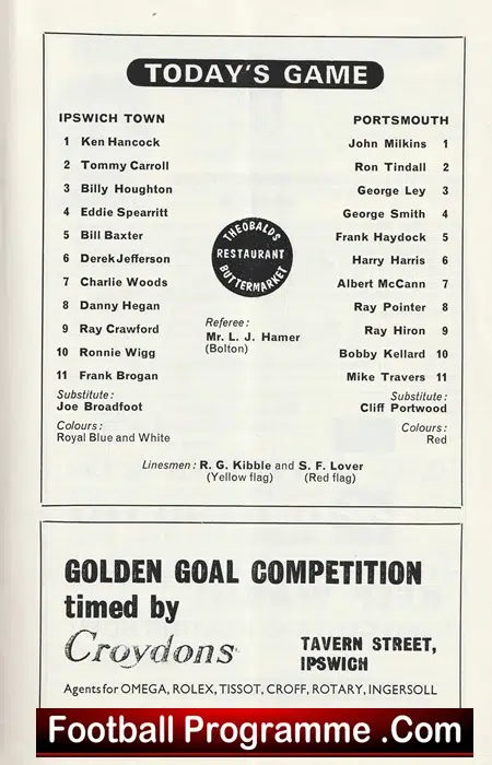 Ipswich Town v Portsmouth 1967 - Image 3