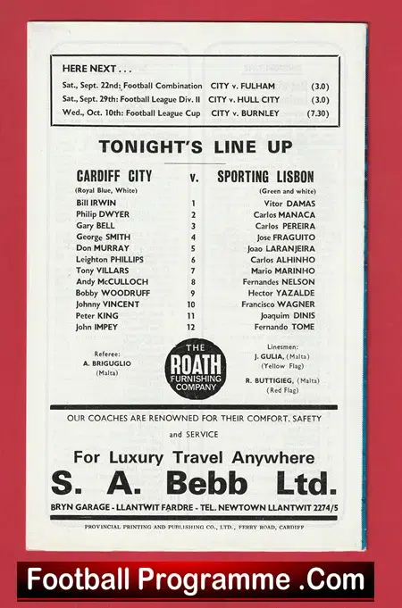 Cardiff City v Sporting Lisbon 1973 - Image 3