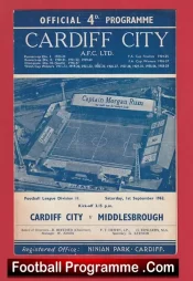 Cardiff City v Middlesbrough 1962